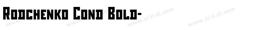 Rodchenko Cond Bold字体转换